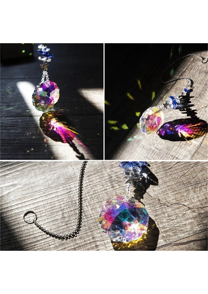 M Tarzı 1 Adet Ay Yüzük Gökkuşağı Kristal Suncatcher Asılı Prizma Süs Kolye Ev Bahçe Dekor Araba Dekor Kristal Rüzgar Çan Kolye (Yurt Dışından) fırsatları
