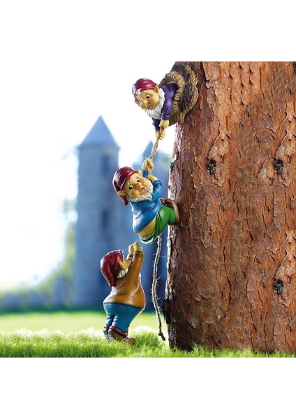 F Stili Tırmanma Cüce Heykel Gnome Sanat Heykelleri Toplama Reçine Bahçe Ev Süsleme El Sanatları Bahçe Süsleri Ev Delik Heykeli (Yurt Dışından)