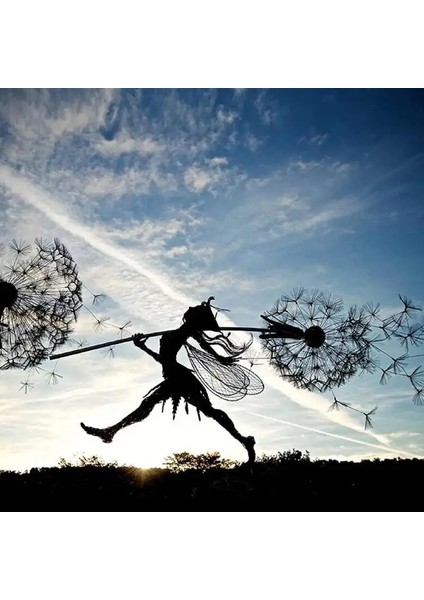 Bir Stil Yazın Pixies Peri Bahçe Heykeller Kazık Periler ve Karahindiba Birlikte Dans Eder Manzara Metal Minyatür Heykelcik Çim Dekoratif (Yurt Dışından) fiyatları