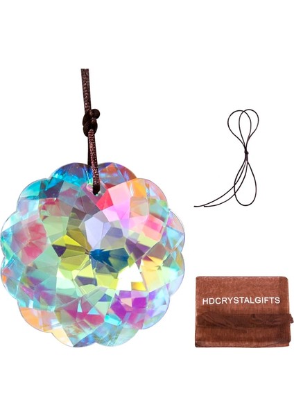 Ab Renk Stili H & D 5 Renkler Pencere Asılı Kristal Mandala Prizma Suncatcher Gökkuşağı Üreticisi Avize Parçaları Dıy Ev Düğün Süslemeleri Hediye (Yurt Dışından)