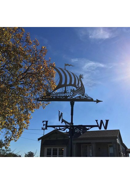 Araba Tarzı Paslanmaz Çelik Rüzgar Gülü Retro Çiftlik Sahnesi Bahçe Kazığı Weathervane Profesyonel Ölçme Araçları Veranda Yard Dekorasyonu (Yurt Dışından)