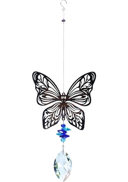 Kelebek Tarzı Kristal Güneş Prizmalar Cam Avize Güneş Sinek Kuşu Baykuş Rüzgar Çanları Gökkuşağı Chaser Asılı Yakalayıcı Perde Kolye Dekorasyon (Yurt Dışından)