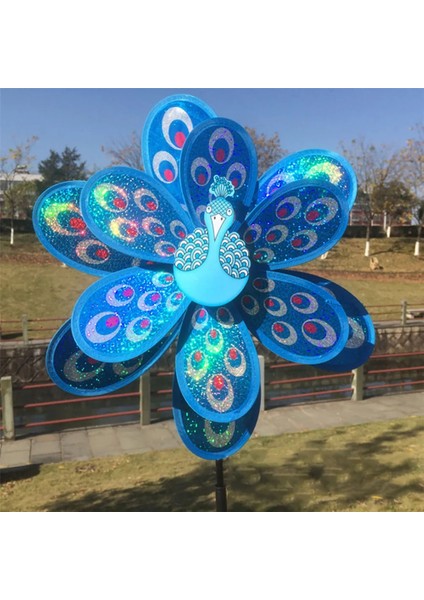 Turuncu Tarzı Çift Katmanlı Tavuskuşu Lazer Sequins Fırıldak Renkli Rüzgar Er Ev Bahçe Dekor Yard Çocuk Oyuncak ve Dropship (Yurt Dışından) fiyatları