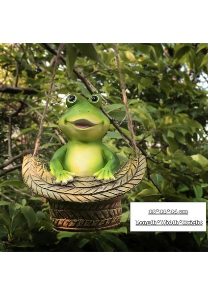Kurbağa C Stili Yaratıcı Sevimli Kurbağalar Kedi Köpek Reçine Yalan Noel Baba Heykeli Bahçe Ağaç Üzerinde Asmak Dekoratif Kolye Kapalı Açık Dekor Süsleme (Yurt Dışından)