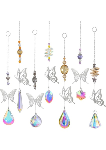 No.6 Tarzı Kristal Rüzgar Çanı Kristal Rüzgar Çanı Güneş Işığı Yakalayıcı Kolye Dream Catcher Kaplama Açık Kapalı Için Renkli Asılı Damla Yeni (Yurt Dışından)