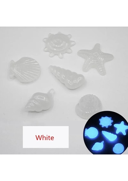 H0001-9 Stili 50 Parça Adet Karanlık Taşlarda Glow Denizyıldızı Coell Şekilli Dekoratif Bahçe Akvaryum Balık Tankı Havuz Manzara Aydınlık Taş (Yurt Dışından)