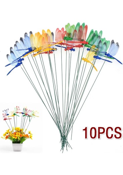 20PCS-MIX Renk Stili Yusufçuk Seti Ekle Çubuk Bahçe Dekorasyonu Simülasyon Yusufçuk Ev Dekorasyonu Arka Plan Bahçe Dekorasyonu (Yurt Dışından)