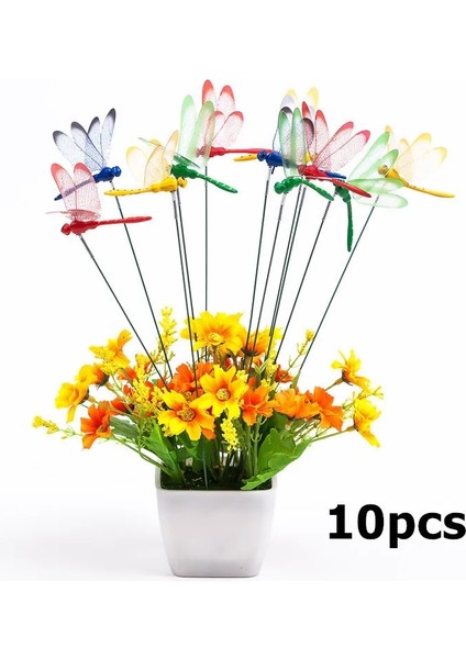 20PCS-MIX Renk Stili Yusufçuk Seti Ekle Çubuk Bahçe Dekorasyonu Simülasyon Yusufçuk Ev Dekorasyonu Arka Plan Bahçe Dekorasyonu (Yurt Dışından)