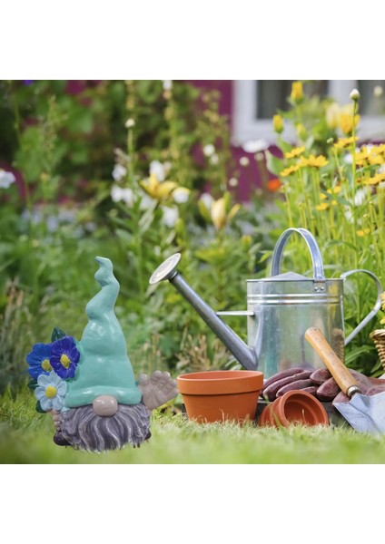 C Stili 1 Adet Bahçe Gnome Heykeli Gnome Açık Karşılama Işareti El-Boyalı ve Özel Kaplama Hava Koşullarına Dayanıklı Güneşten Korunma Açık Dekor (Yurt Dışından)