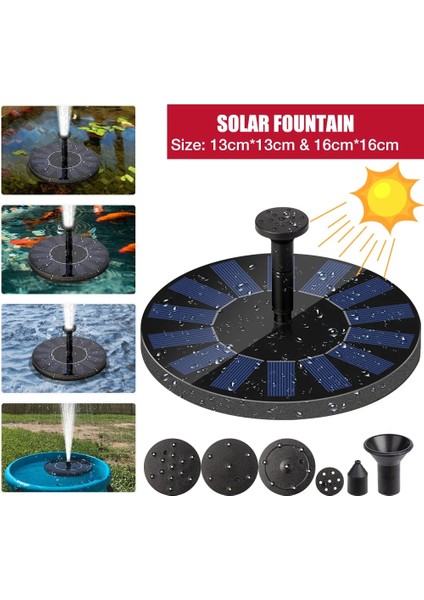 16CM Tarzı Açık Güneş Fıskiyesi Bahçe Fıskiyesi Güneş Enerjisi Fıskiyesi Kapalı Güneş Enerjisi Su Pompası Fıskiyesi Havuzşelale Bahçe Dekorasyonu (Yurt Dışından) fiyatları