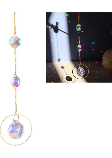 No.14 Tarzı Asılı Kristal Rüzgar Çanı Yıldız El Sanatları Güneş Işığı Yakalayıcı Pencere Araba Ay Çan Kolye Gökkuşağı Üreticisi Ev Bahçe Duvar Rüzgar Çanı (Yurt Dışından)