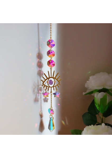 No.14 Tarzı Asılı Kristal Rüzgar Çanı Yıldız El Sanatları Güneş Işığı Yakalayıcı Pencere Araba Ay Çan Kolye Gökkuşağı Üreticisi Ev Bahçe Duvar Rüzgar Çanı (Yurt Dışından) modelleri