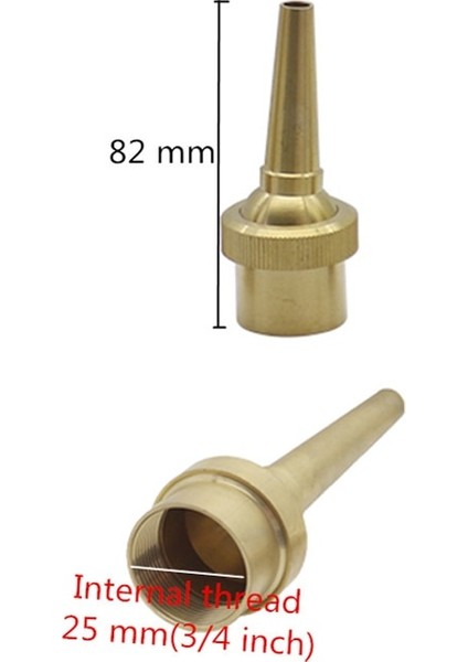 3ı4 Inç Stili Süs Pirinç Düz Jet Fıskiye Nozulları Bahçe Peyzaj Radyal Su Sütunu Ayarlanabilir Sprinkler (Yurt Dışından)
