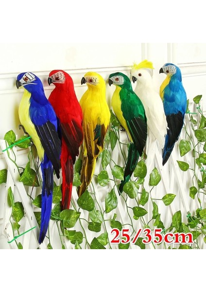 Gül Tarzı 25 cm cm El Yapımı Simülasyon Papağan Yaratıcı Tüy Çim Heykelcik Süsleme Hayvan Kuş Bahçe Kuş Prop Dekorasyon Minyatür (Yurt Dışından) fiyatları