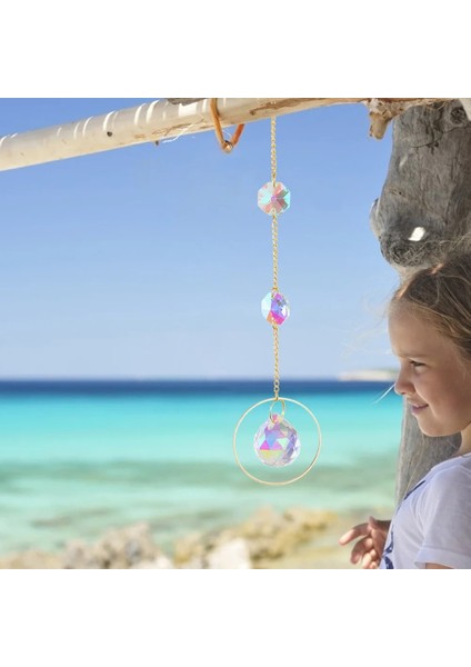 No.7 Tarzı 1 Adet Asılı Işık Yakalayıcı Kristal Açık Bahçe Ay Güneş Kalp Topu Rüzgar Çanı Kolye Ev Balkon Gökkuşağı Yapıcı Dekor Hediye (Yurt Dışından) fırsatları