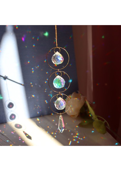 No.7 Tarzı 1 Adet Asılı Işık Yakalayıcı Kristal Açık Bahçe Ay Güneş Kalp Topu Rüzgar Çanı Kolye Ev Balkon Gökkuşağı Yapıcı Dekor Hediye (Yurt Dışından) indirimleri