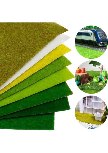 No.1 Tarzı 25X25CM Ince Yapay Çimler Peyzaj Çim Mat Model Tren Için Yapışkanlı Değil Kağıt Çim Sahte Çim Dekorasyon Bahçe Aksesuarları (Yurt Dışından)