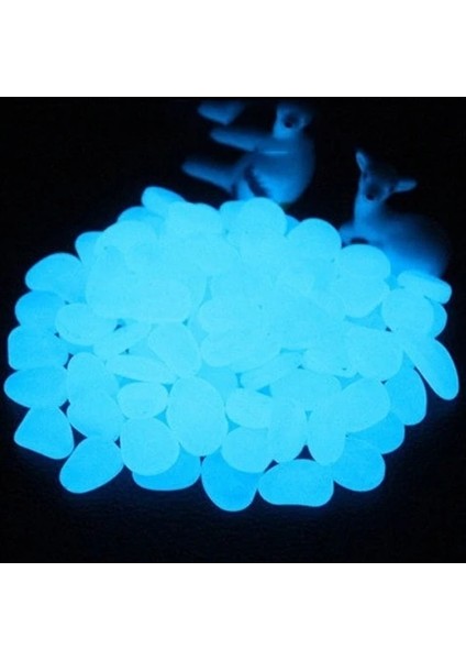 Mavi Stil 100 Adet Adet Karanlıkta Parlayan Taşlar Parlayan Taşlar Floresan Parlak Çakıllar Akvaryum Bahçe Dekorasyonu Için Aydınlık Taşlar (Yurt Dışından)