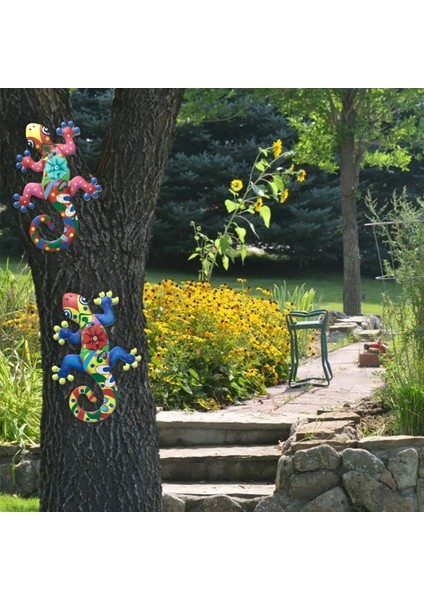 Lavanta Tarzı Metal Gecko Duvar Dekoru Gecko Sanat Zanaat Heykeller Kertenkele Açık Arka Bahçe Sundurma Çim Çit Bahçe Duvar Dekorasyonu (Yurt Dışından) fiyatları