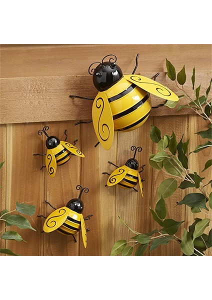 C Stili Bumble Bee Bahçe Aksan Yard Çit 3D Heykel Süsler Duvar Ev Asılı Dıy Süs Bahçe Dekor Heykeller (Yurt Dışından) fırsatları