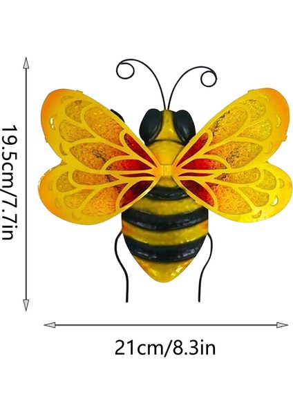 C Stili Bumble Bee Bahçe Aksan Yard Çit 3D Heykel Süsler Duvar Ev Asılı Dıy Süs Bahçe Dekor Heykeller (Yurt Dışından) indirimleri