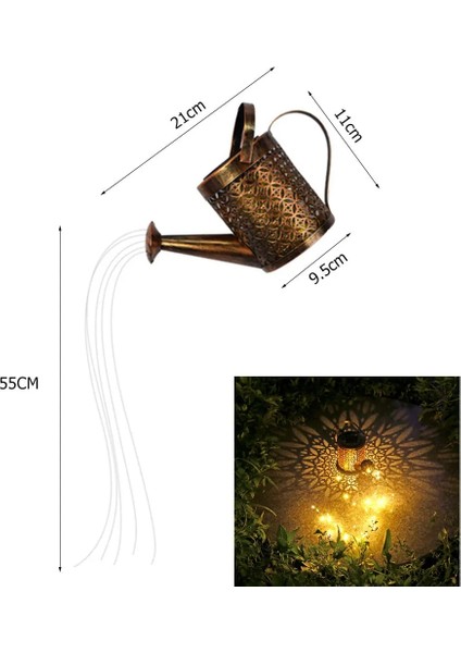 No.1 Tarzı LED Sulama Kovası Güneş Işığı Peri Dize Lambası Açık Su Geçirmez Yard Sanat Süsleme Bahçe Dekorasyonu Park Aydınlatması (Yurt Dışından)