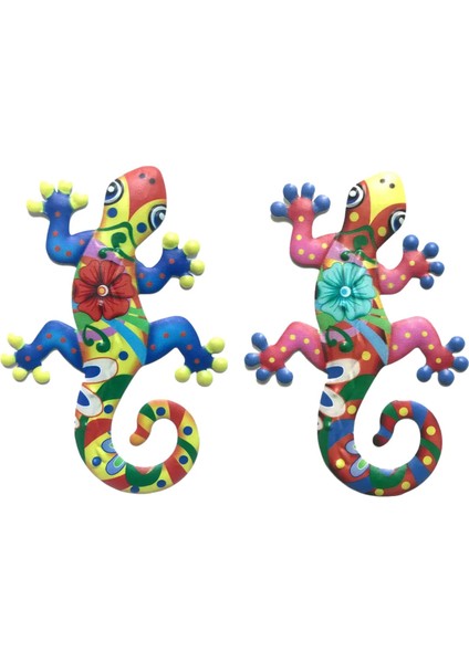 2 Adet Mor Yeşil Stil Metal Gecko Duvar Dekoru Gecko Sanat Zanaat Heykeller Kertenkele Açık Arka Bahçe Sundurma Çim Çit Bahçe Duvar Dekorasyonu (Yurt Dışından) fırsatları