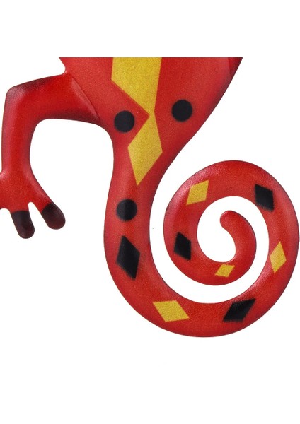 Bir Stil 1 Adet Renkli Asılı Metal Gecko Duvar Dekoru Sanat Zanaat Heykeller Bahçe Arka Bahçe Oturma Odası Yatak Odası Kapalı Açık Dekor (Yurt Dışından)