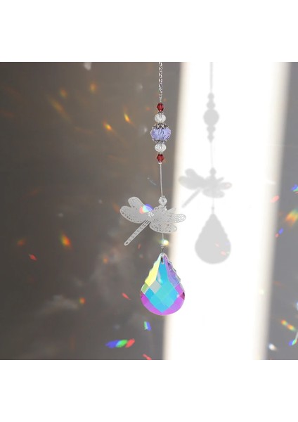 B Tarzı Kristal Rüzgar Çanları Güneş Yakalayıcılar Yusufçuk Kelebek Asılı Kolye Dream Catcher Ev Bahçe Penceresi Için Rüzgar Çanları Avize (Yurt Dışından)
