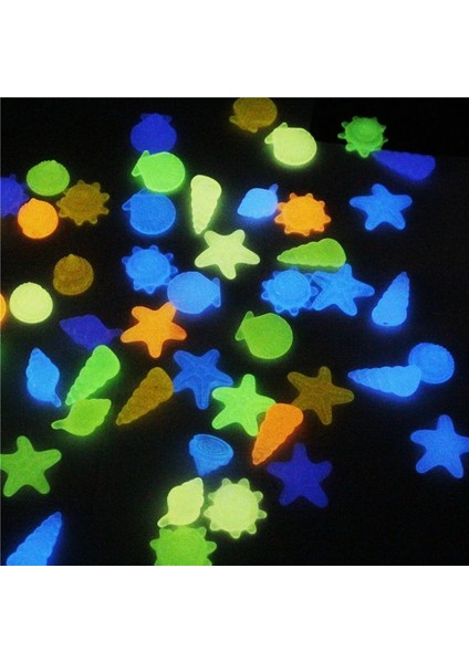H0001-4 Stili 50 Parça Adet Karanlık Taşlarda Glow Denizyıldızı Coell Şekilli Dekoratif Bahçe Akvaryum Balık Tankı Havuz Manzara Aydınlık Taş (Yurt Dışından) indirimleri