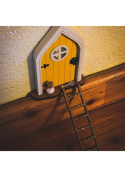 B-Yeşil Tarzı Ahşap Peri Bahçe Kapısı Mini Gnome Heykelcik Ev Pencere Duvar Dekor Ağaçlar Için Sanat Bahçe Dekorasyon Açık Heykel Yard Dekor (Yurt Dışından) fiyatları