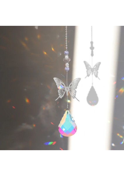 G Tarzı Kristal Rüzgar Çanları Güneş Yakalayıcılar Yusufçuk Kelebek Asılı Kolye Dream Catcher Ev Bahçe Penceresi Için Rüzgar Çanları Avize (Yurt Dışından)