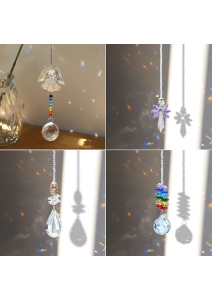 No.20 Tarzı Kristal Güneş Işığı Yakalayıcı Metal Melek Asılı Prizma Süs Kolye Ev Perde Bahçe Araba Dekor Için (Yurt Dışından) fiyatları