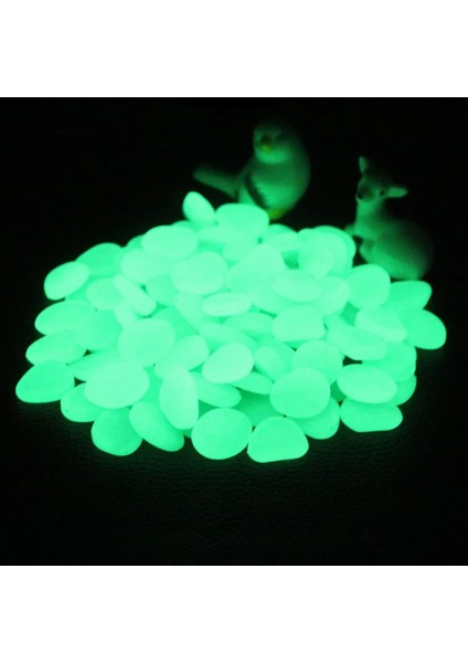 Yeşil Stil 100 Parça Ack Glow Pebbleot Satışı Taşlar Ev Balık Tankı Bahçe Dekorasyonu Aydınlık Karanlıkta Parlayan Aksesuar Hediye Için (Yurt Dışından)