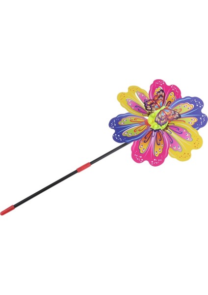 3D Kelebek Renkli Yel Değirmeni Rüzgar Whirligig Yard Bahçe Dekor Çocuk Oyuncak (Yurt Dışından)