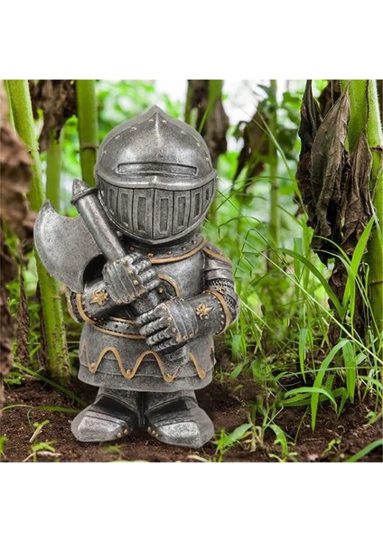 Ayakta Koruma Stili 15CM Şövalye Gnome Muhafız Ortaçağ Kılıç Savaşçı Reçine Süsler Cüce Asker Ev Yard Dekorasyon Masaüstü Süsler Bahçe Heykeli (Yurt Dışından)