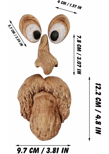 F Stili Reçine Yaramaz Gnome Cüce Bahçe Dekorasyon Heykeli Yaşlı Adam Bark Hayalet Yüz Peri Süsleme Paskalya Açık Yaratıcı Sahne El Sanatları (Yurt Dışından)
