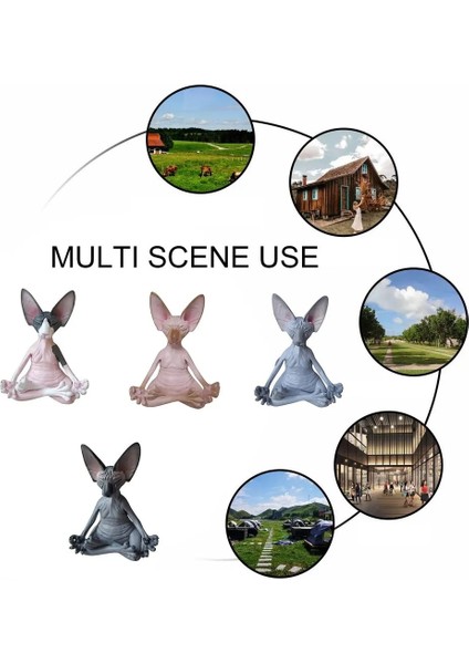 Tip 2 Stili Kaprisli Buda Kedi Witx Rahat Meditasyon Kedi Sanat Heykeli Tahsil Figürler Ev Ofis Açık Bahçe Heykelleri (Yurt Dışından) fiyatları