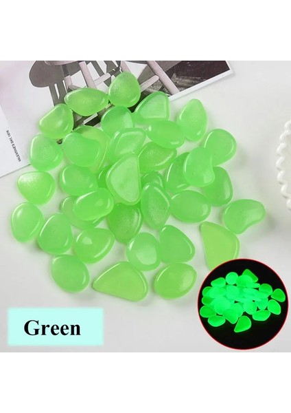 Yeşil Stil 500 Adet Bahçe Glow Balık Tankı Yürüyüş Yolları Için Karanlık Aydınlık Çakıl Taşları Bahçe Yolu Veranda Çim Bahçe Yard Dekor Aydınlık Taşlar (Yurt Dışından)