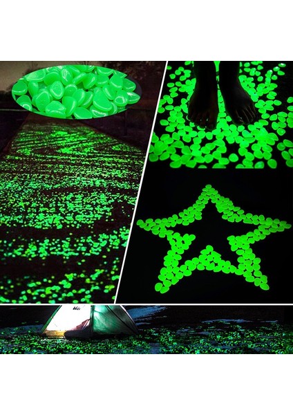 300 Adet L Tarzı Glow Çakıl Taşları Parlayan Taşlar Glow Ev Balık Tankı Bahçe Dekorasyonu Aydınlık Karanlıkta Parlayan Aksesuar Hediye Için (Yurt Dışından)