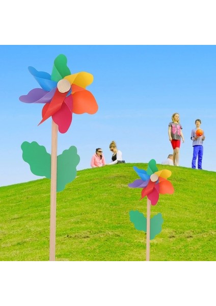 Yüksek Li Ahşap Yel Değirmeni Rüzgar Er Fırıldaklar Ev Bahçe Yard Ation Çocuk Oyuncakları Yeni (Yurt Dışından)