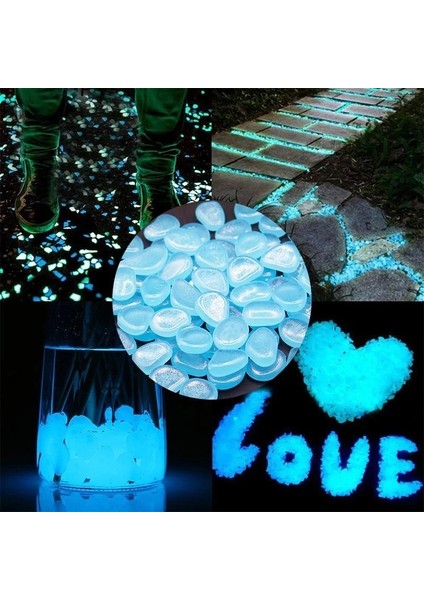 Açık Turuncu Tarzı Lot Karanlıkta Glow Bahçe Çakıl Taşları Glow Stones Yürüyüş Yolları Için Kayalar Bahçe Yolu Veranda Çim Bahçe Yard Dekor Aydınlık Taş (Yurt Dışından)