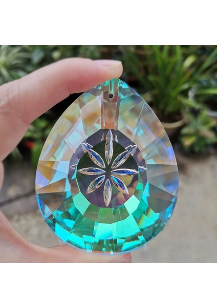 Ab Renk Stili 76MM 76MM Kristal Suncatcher Gökkuşağı Avize Prizma Parçaları Asılı Kolye Ev Dıy Düğün Pencere Dekorasyon Heykelcik Süsleme (Yurt Dışından) fırsatları