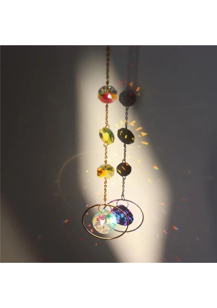No.3 Tarzı 1 Adet Rüzgar Çanları Kristal Prizmalar Asılı Gökkuşağı Chaser Pencere Perdeleri Kolye Rüzgar Çan Ev Bahçe Suncatchers (Yurt Dışından)