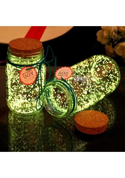 Y10 Stili 7.8X6CM 30G Aydınlık Kum Taşları Karanlık Taşta Glow Bahçe Ev Parkı Yol Floresan Çakıllar Dıy Yıldızlı Dileğiyle Şişe Süsler (Yurt Dışından)