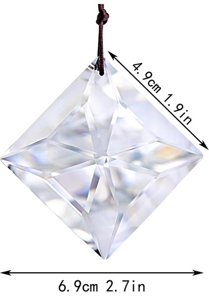 50 mm Şeffaf Kare Stili H & D 10 Stilleri Kristal Prizmalar Suncatcher Gökkuşağı Üreticisi Asılı Damlalar Kolye Pencere Süsleme Avize Parçaları Dıy Ev Dekorasyonu (Yurt Dışından)