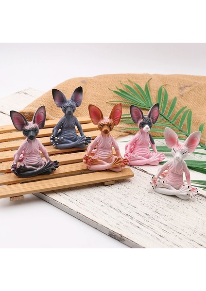Bir Stil 8cm Meditasyon Kedisi x Kaprisli Buda Kedi Heykelcik x Meditasyon Kedi Meditasyon Sanat Heykeller Açık Bahçe Heykelleri Figürinler Статуэтки (Yurt Dışından)