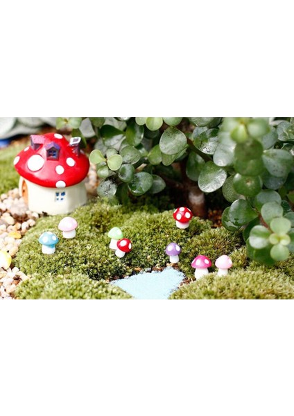 Gül Kırmızı Stili Ute Mantarlar Teraryum Figürler Dollhouse Bonsai Peri Bahçe Peyzaj Dıy El Sanatları Parti Bahçe Ev Bahçe Pot Dekor (Yurt Dışından) modelleri