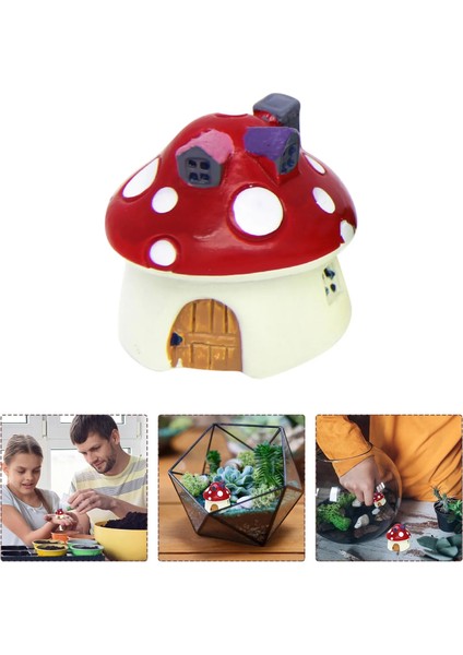 Q Stili Mini Reçine Moss Mikro Peyzaj Dekorasyon Açık Peri Minyatür Bahçe Severler Süsler El Sanatları Saksı Aksesuarları J20 (Yurt Dışından)