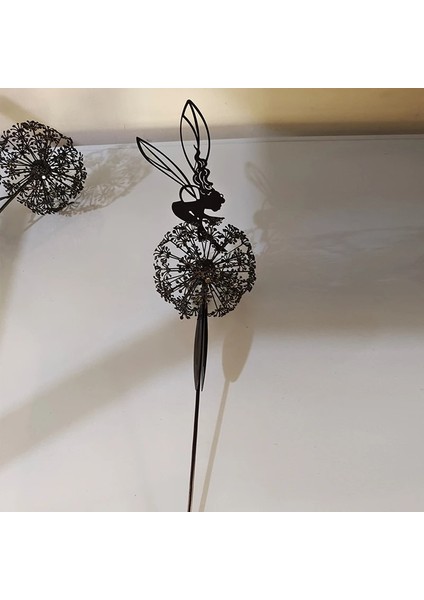 P16 Stili Tuin Decoratieve Staak En En Paardenbloemen Dans Samen Metalen Tuin Yard Art Decor Gazon Landschap Sculptuur Decor (Yurt Dışından)